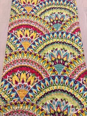 Lavish Home bright Multicolor Fan-Pattern Quilted Throw bedspread and sham twin
